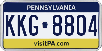 PA license plate KKG8804