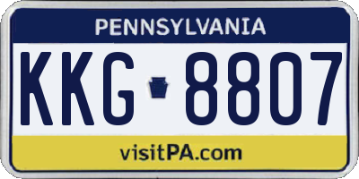 PA license plate KKG8807