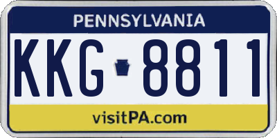 PA license plate KKG8811