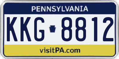 PA license plate KKG8812