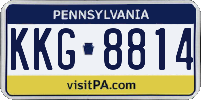 PA license plate KKG8814