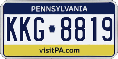 PA license plate KKG8819