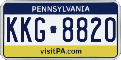 PA license plate KKG8820