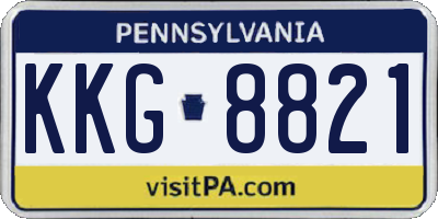 PA license plate KKG8821