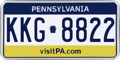 PA license plate KKG8822