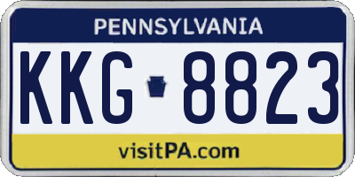 PA license plate KKG8823