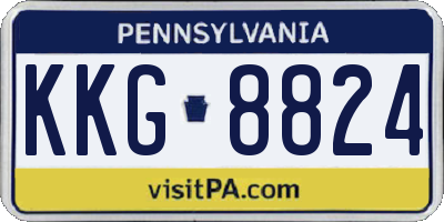 PA license plate KKG8824