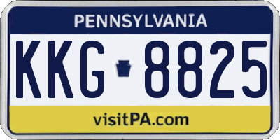 PA license plate KKG8825