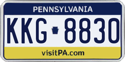 PA license plate KKG8830