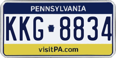 PA license plate KKG8834