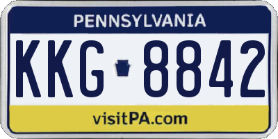 PA license plate KKG8842