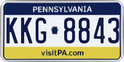 PA license plate KKG8843