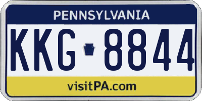 PA license plate KKG8844
