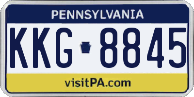 PA license plate KKG8845