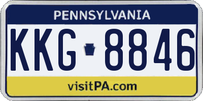 PA license plate KKG8846