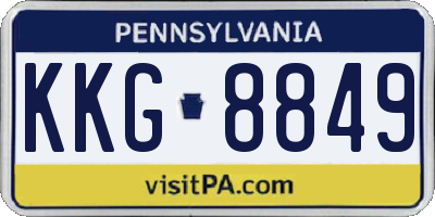 PA license plate KKG8849