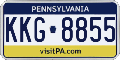 PA license plate KKG8855