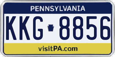 PA license plate KKG8856