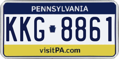 PA license plate KKG8861
