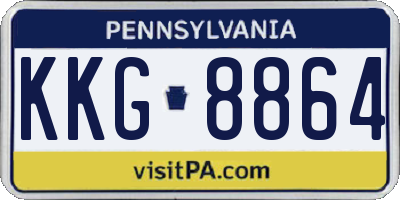 PA license plate KKG8864