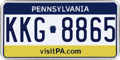 PA license plate KKG8865