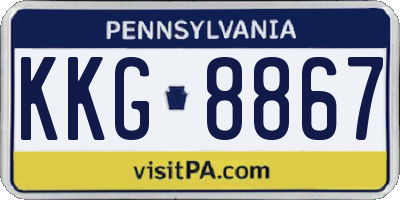 PA license plate KKG8867