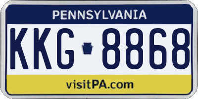 PA license plate KKG8868
