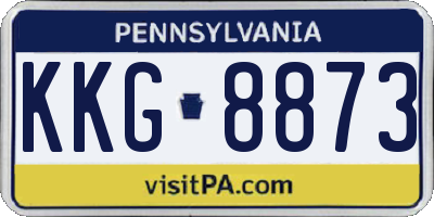PA license plate KKG8873