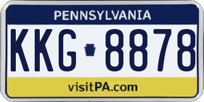 PA license plate KKG8878