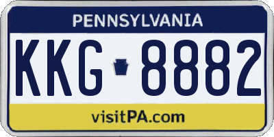 PA license plate KKG8882