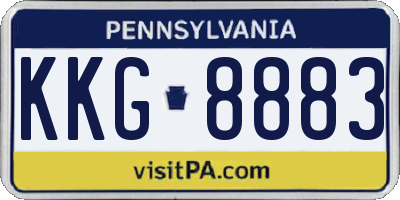 PA license plate KKG8883