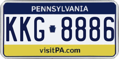 PA license plate KKG8886