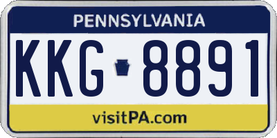 PA license plate KKG8891
