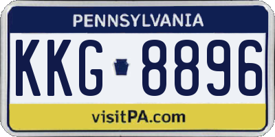PA license plate KKG8896