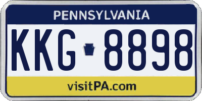 PA license plate KKG8898