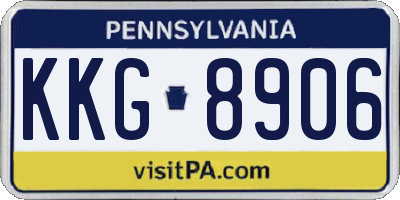 PA license plate KKG8906