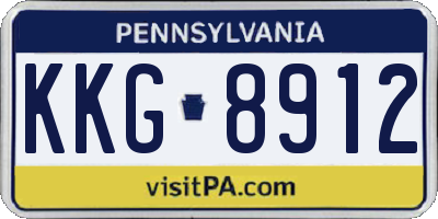 PA license plate KKG8912