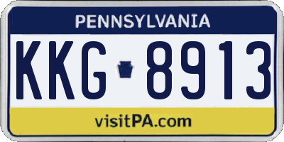 PA license plate KKG8913