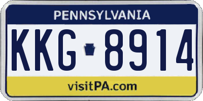PA license plate KKG8914