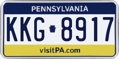 PA license plate KKG8917