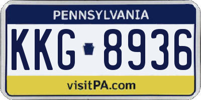 PA license plate KKG8936
