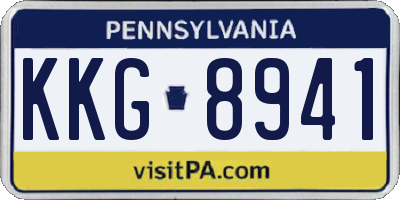 PA license plate KKG8941