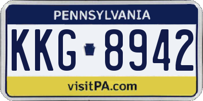 PA license plate KKG8942