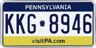 PA license plate KKG8946