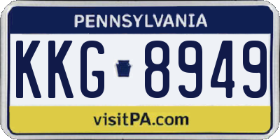 PA license plate KKG8949