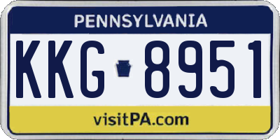 PA license plate KKG8951