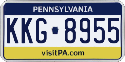 PA license plate KKG8955