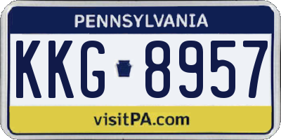 PA license plate KKG8957