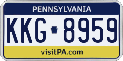 PA license plate KKG8959