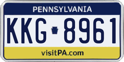 PA license plate KKG8961